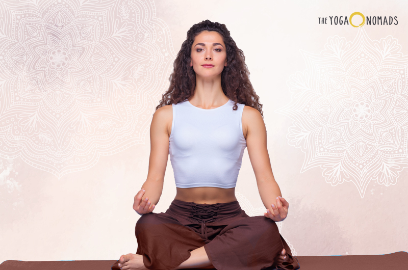 woman sitting in a meditative state