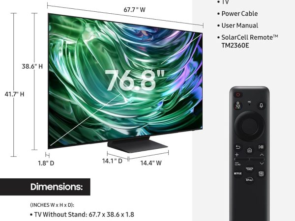 Acquire the Samsung 77-Inch Class OLED S90F at its all-time lowest price on Amazon — enjoy savings of more than $1,000