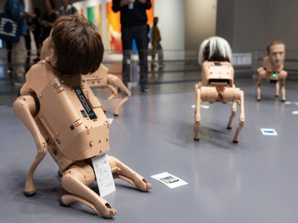 Beeple’s Billionaire Robot Canines — Musk, Zuckerberg, and Bezos — Are Total Nightmarish Horror