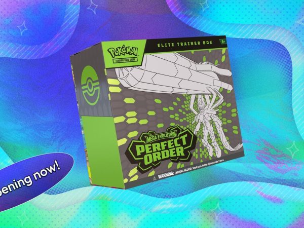 The Pokémon TCG Mega Evolution Perfect Order Elite Trainer Box is currently offered at its market price on Amazon — buy it for less than $80.